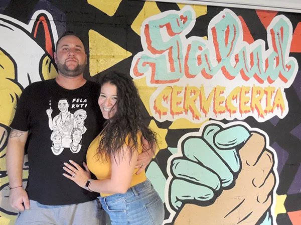 Jason and Dairelyn Glunt in Salud Cerveceria. (Photo by Ryan Pitkin)