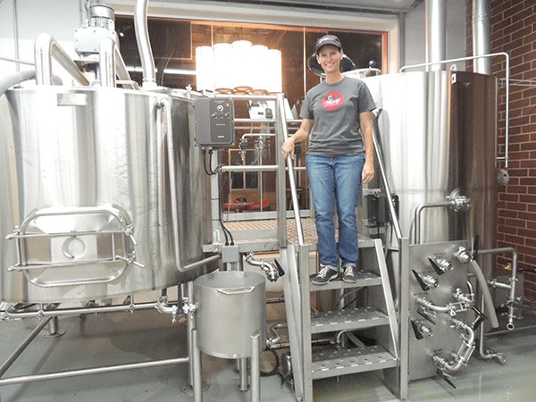 Carol Waggener behind the scenes at Bold Missy Brewery. (Photo by Ryan Pitkin)