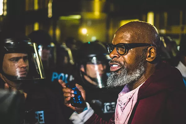 A photo Jacobs shot in Uptown Charlotte during the Charlotte Uprising.