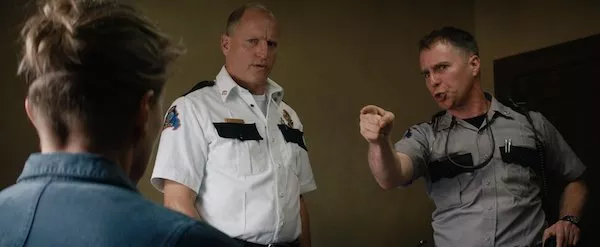 Frances McDormand, Woody Harrelson and Sam Rockwell all earned Oscar nominations for Three Billboards Outside Ebbing, Missouri (Photo: Fox Searchlight)
