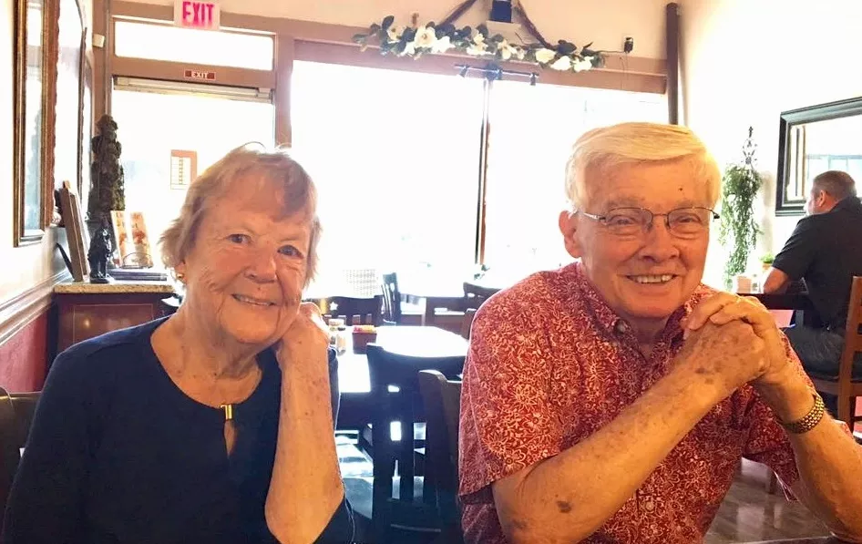 Mom and Dad last May at their favorite Asheboro soul food restaurant, Magnolia.