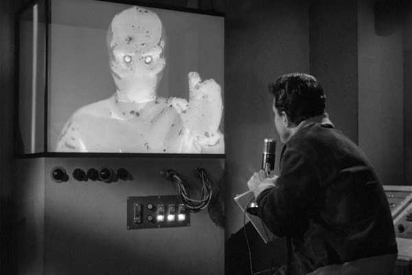 Cliff Robertson and “The Galaxy Being” in the first episode of The Outer Limits (Photo: Kino & MGM)