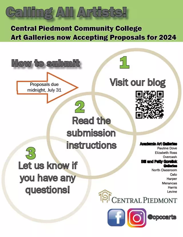 Call All Artists! Central Piedmont Community College Art Galleries - Vimarsana News
