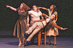 Corrine Littlefield, Megan Postle, Andy Faulkenberry and Kayla Ferguson in I Love a Piano: The Music of Irving Berlin. (Photo by Chris Record)