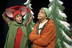 DONNA BISE - WHEN THE CAT'S AWAY: (L-R) Nicia Carla and Mark Sutton star in Children's Theatre of Charlotte's production of If You Take a Mouse to the Movies.