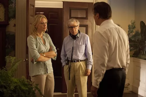 Woody Allen with Cate Blanchett and Alec Baldwin on the set of Blue Jasmine. (Photo: Sony Pictures Classics)