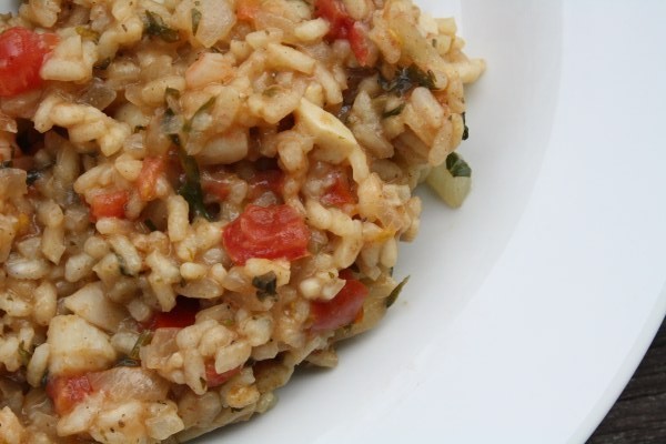 Yum ... seafood risotto.