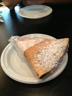 A berry coconut crepe at Opa! A berry coconut crepe at Opa!
