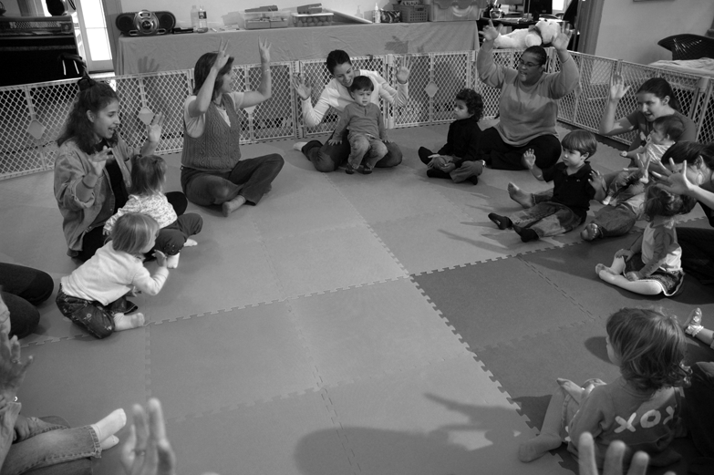 A Catskill Mountain Music Together class engages in a group sing-along. - HILLARY HARVEY