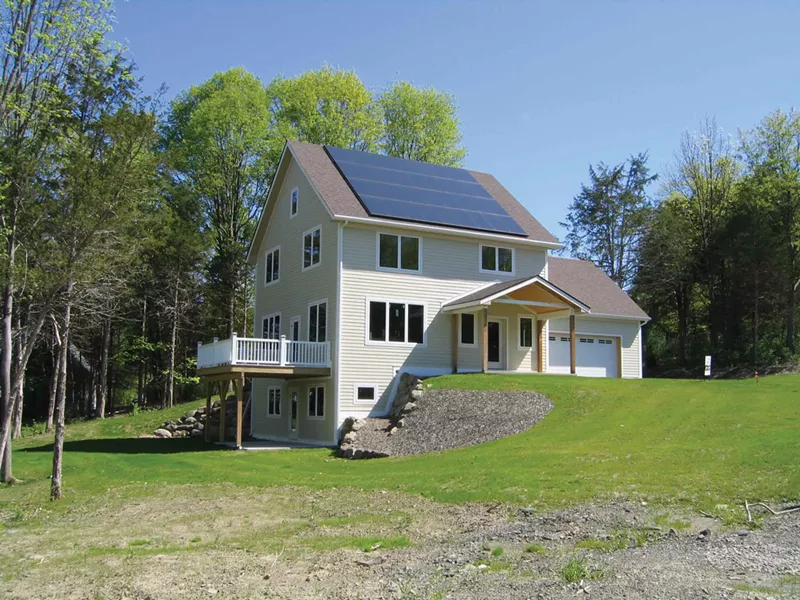 A net-zero energy home at the Green Acres development in New Paltz.