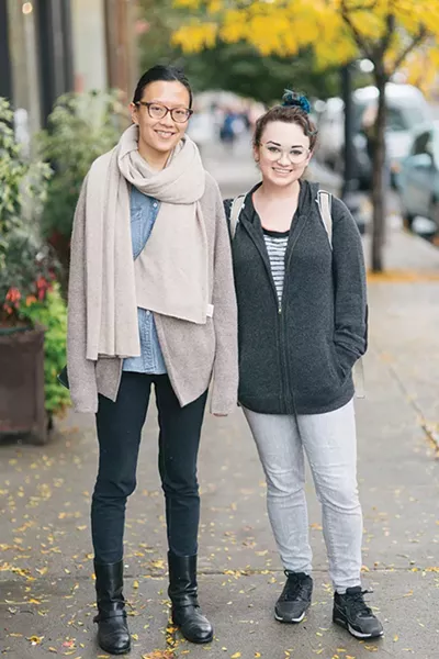 A walk along Warren Street. Judy Lee and Elizabeth Dran. - THOMAS SMITH