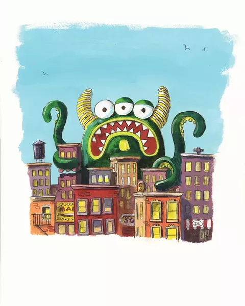 Acrylic on Board | 16" x 20" | 2009 - PAINTING BY DAVE HOROWITZ
