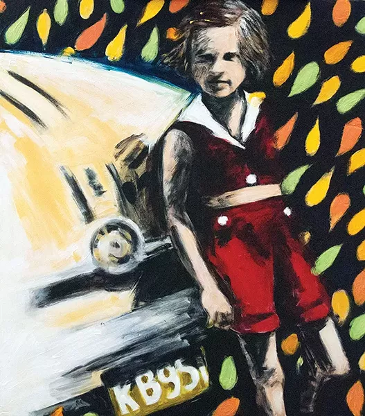 Cam’s Caddy, Kathleen MacKenzie, acrylic on wood panel, 18” X 16”, 2013. - KATHLEEN MACKENZIE