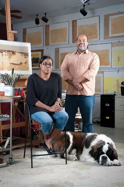 Collaborative couple: illustrator James Ransome and writer Lesa Cline Ransome. - JENNIFER MAY