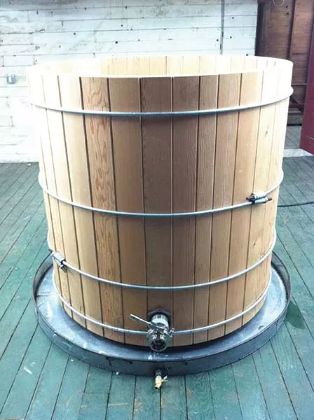 Coppersea Distilling’s wooden fermenter.