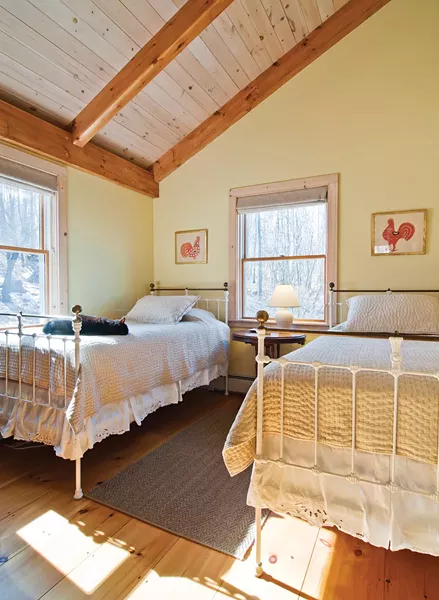 Daly and Delemeester’s cat Sam dozes in the guest bedroom. - DEBORAH DEGRAFFENREID
