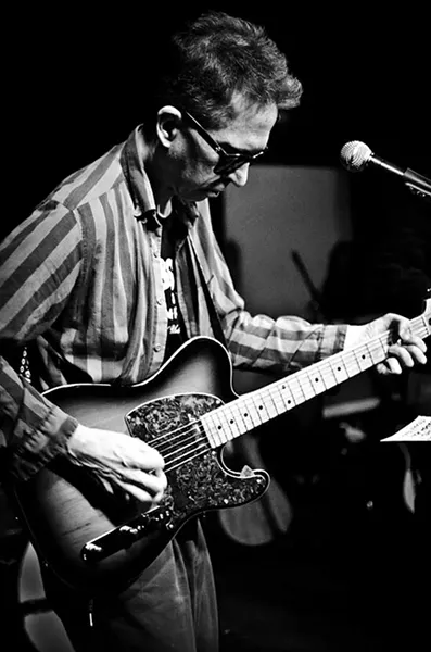 Feelies frontman Glenn Mercer performs with Yung Wu at BSP Lounge on January 19. - ANDREW MACGREGOR