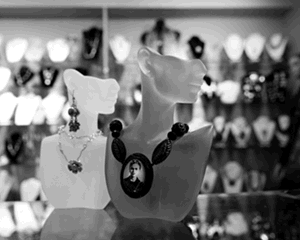 Frida Kahlo necklace from Hotcakes Design, at Jewel in Woodstock.