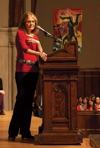 Gloria Steinem marked the 40th anniversary of the publication of Ms. magazine with a lecture in the Chapel at Vassar College in Poughkeepsie on September 19. Photo by Evan Abramson.