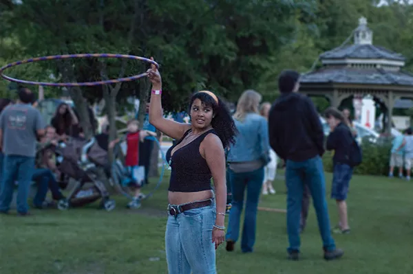 Hula girl at the Spring for Sound music festival in Millerton on June 15.