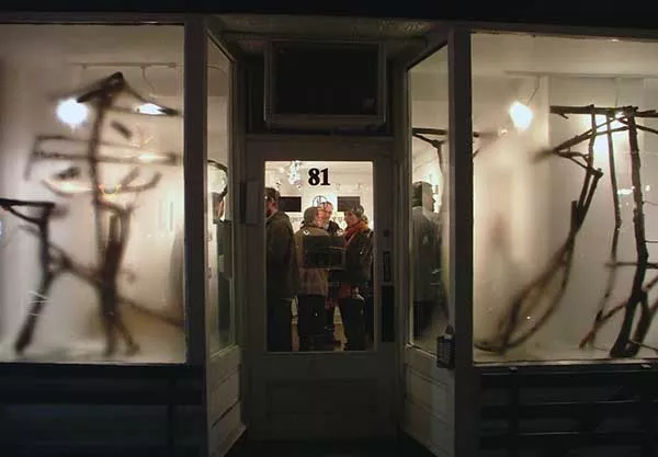 Imogen Holloway Gallery hosted an opening for the exhibition "Bent" during Saugerties First Friday in March.