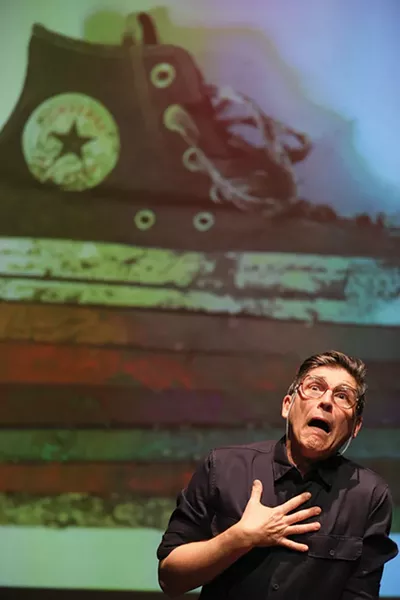 James Lecesne performs in “The Absolute Brightness of Leonard Pelkey.” - PETER YESLEY