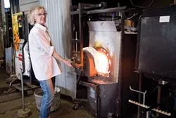 Jan Gilmore of Gilmore Glass in Millerton.