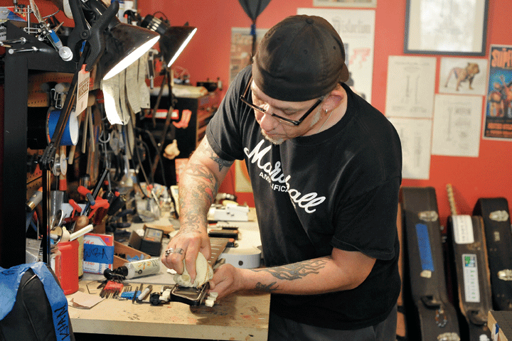 Jeff McCoy at Rosendale Guitars Repair and Restoration. - DAVID MORRIS CUNNINGHAM