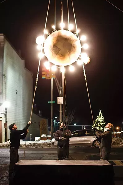 Kingston's first ever ball drop on New Year's Eve. - ANDREW MACGREGOR