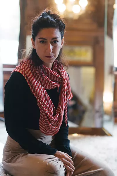 Laleh Khorramian makes handpainted clothing at LALOON. - THOMAS SMITH