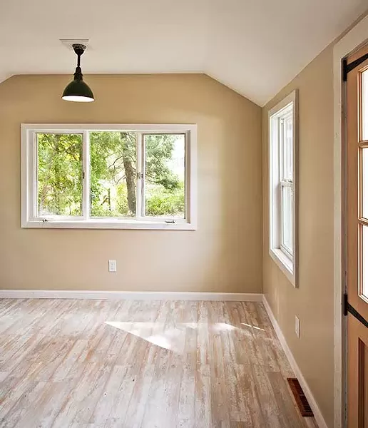 Light colors allow the outdoors to pop into the room.