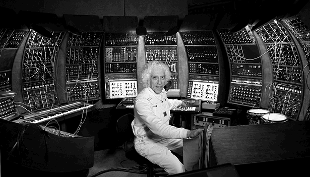 Malcolm Cecil inside TONTO, the worldâ€™s largest analog synthesizer. - FIONN REILLY