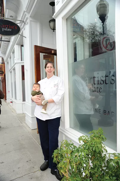 Megan Kulpa Fells of the Artist’s Palate and daughter Olivia. - KELLY MERCHANT