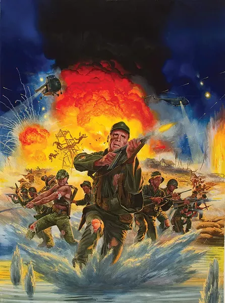 Mort Künstler, "Go Tell The Spartans," 1976, gouache on board. Collection of the artist. ©Mort Künstler Inc. All rights reserved.