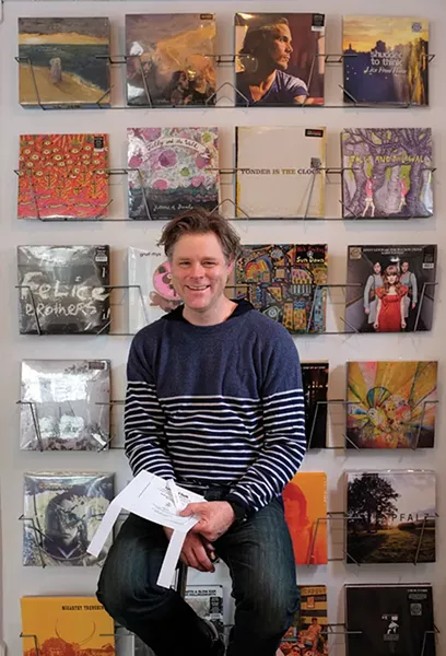 Nate Krenkel in the Team Love Ravenhouse Gallery in New Paltz.