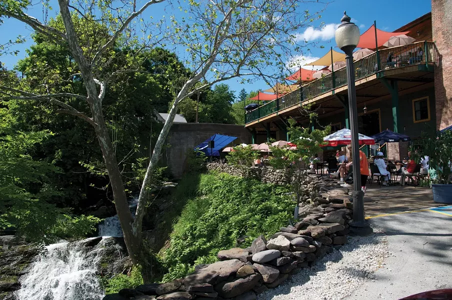 Outdoor seating at The Falcon. - JIM RICE
