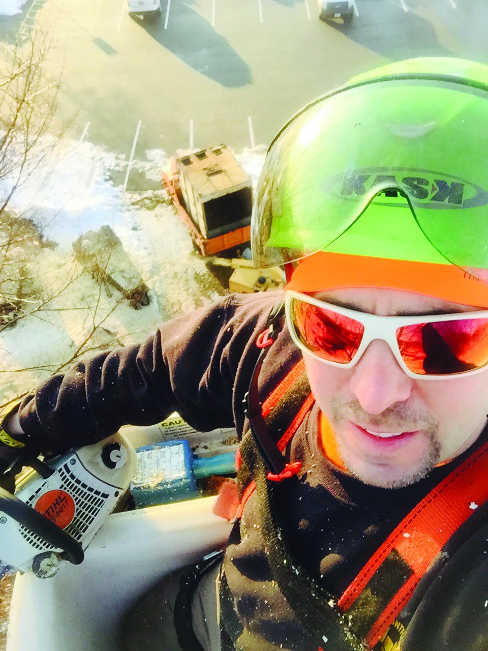 Phil DiLorenzo took this selfie in his personal protective equipment.