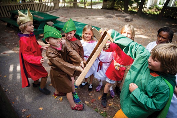 Students participating in the Games of Courage at Mountain Laurel Waldorf School in New Paltz. - STEFFEN THALEMANN