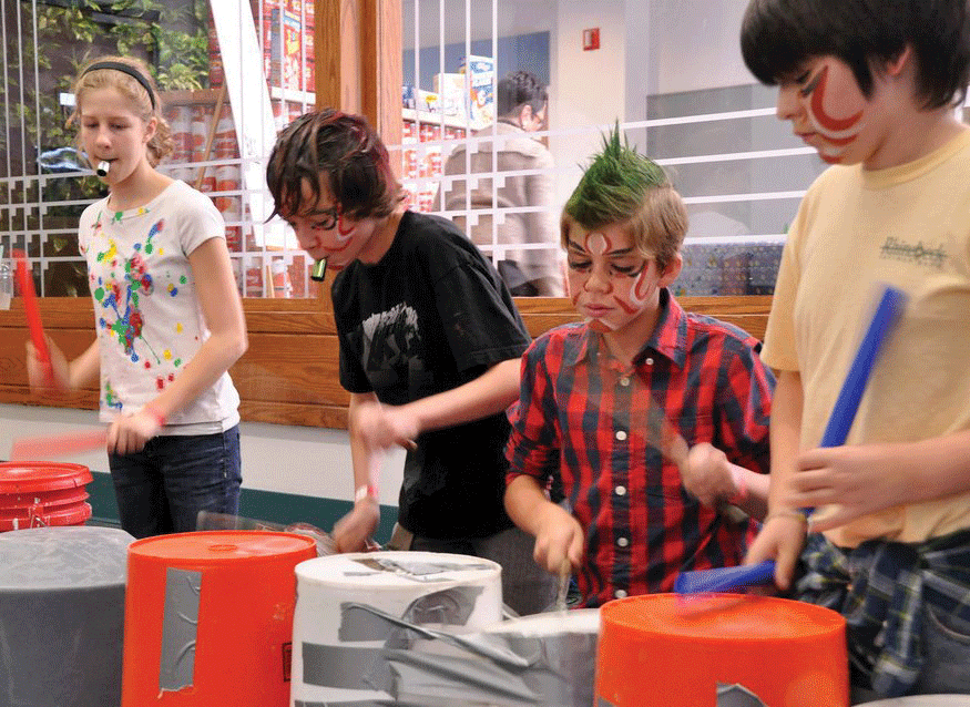 Students playing music at the Poughkeepsie Day School Fall Festival in 2011.