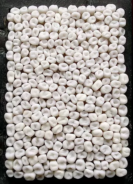 Teeth Boxes; Victoria Manning; wooden boxes, hand-sculpted porcelain clay teeth; 2009.