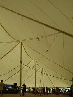 The dance tent on Saturday afternoon. - RACHEL CAREY