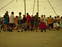 The Dance Tent was one of the most popular events at the festival. - RACHEL CAREY