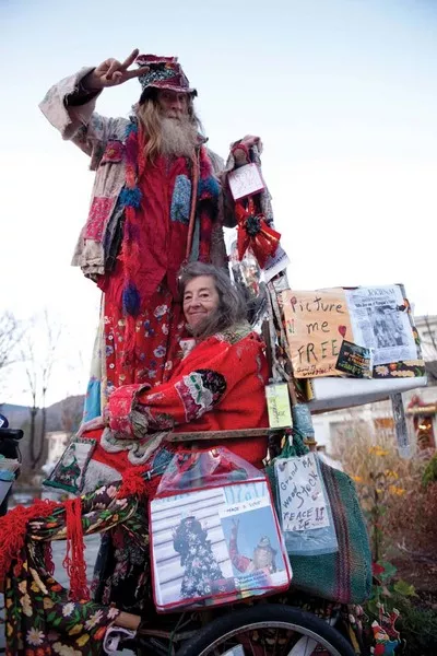 The man fondly known as Grandpa Woodstock, and his new wife, Estar Esther. - JENNIFER MAY