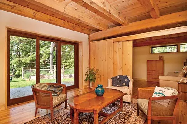 The wooden chairs and table were brought from Japan. The pillow on the chair is made from Obaasan’s late husband’s favorite sweatshirt.