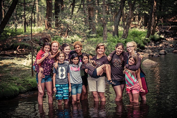 Campers at a Wild Earth program at Omega Institute. - MAGGIE HEINZEL-NEEL