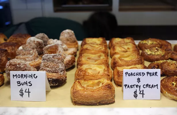 The pastry case at KB+B. Quint's creations have elevated Kingston's bakery game. - ABBY FOSTER