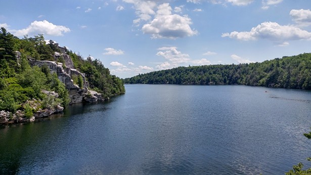 Minnewaska State Park is a popular destination, offering miles of carriage roads as well as more intense hikes.