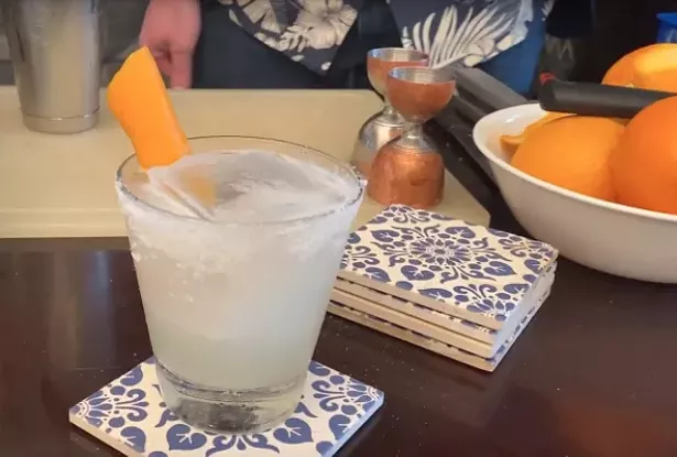 A margarita from the home mixology lab of Gibbons-Brown.
