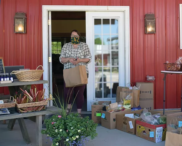 Owner Amanda Skuza at Locust Hill Farm Market in Millbrook - PHOTO BY DANIELLE CAROLEI