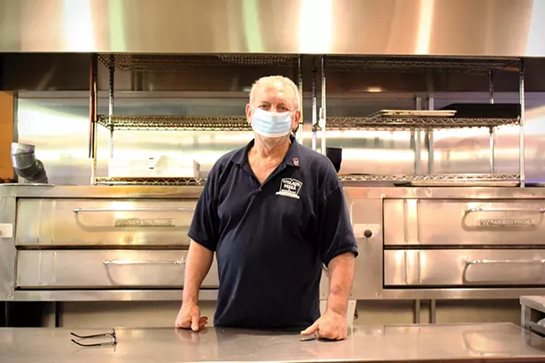 Who would argue against a pizzeria as an essential business? Al Mazzella, owner of Rhinebeck Village Pizza. - PHOTO BY ABBY FOSTER